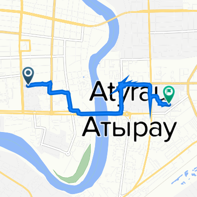 улица Жангельдина, Атырау до улица Георгия Канцева, Атырау
