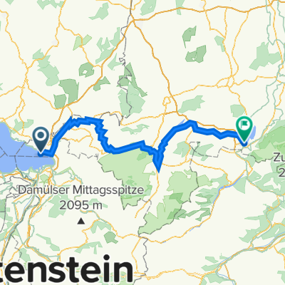 Bahnhofplatz 2, Lindau (Bodensee) nach Augsburger Straße 62, Füssen