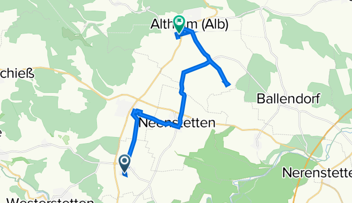 Blumenstraße 22, Holzkirch nach Karlstraße 11, Altheim (Alb)