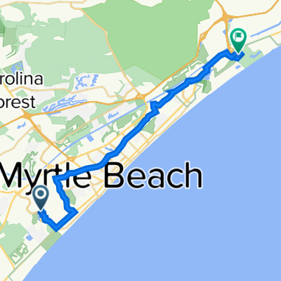 1214 Moser Dr, Myrtle Beach to 10600 Kings Rd, Myrtle Beach