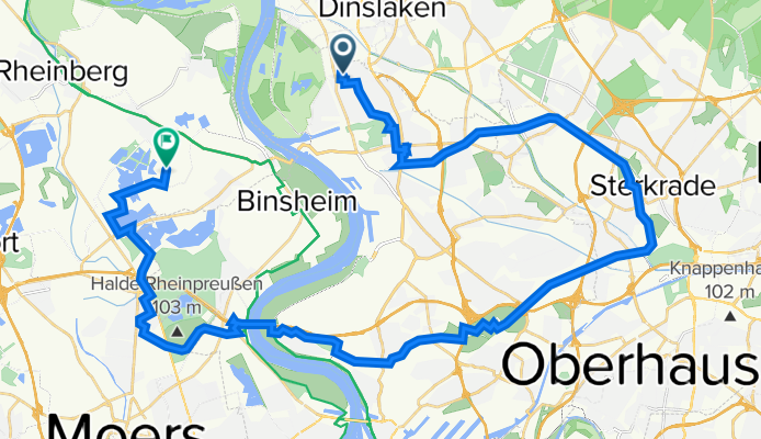 Am Gerrikshof 12, Duisburg nach Heesenweg 46, Rheinberg