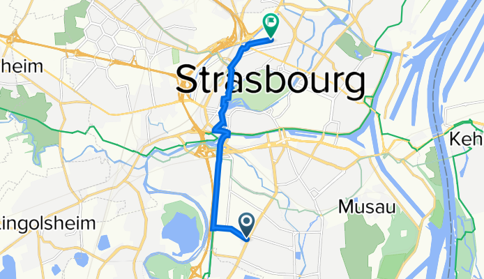 4 Rue des Frères Éberts, Strasbourg à 32 Rue Jacques Kablé, Strasbourg
