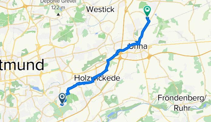 Walpkestieg 5, Dortmund nach Gießerstraße 5, Unna