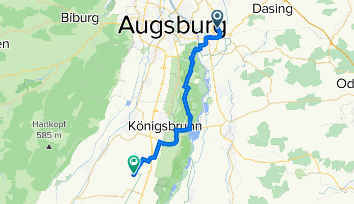 Seestraße 25, Friedberg nach Hauptstraße 44, Kleinaitingen