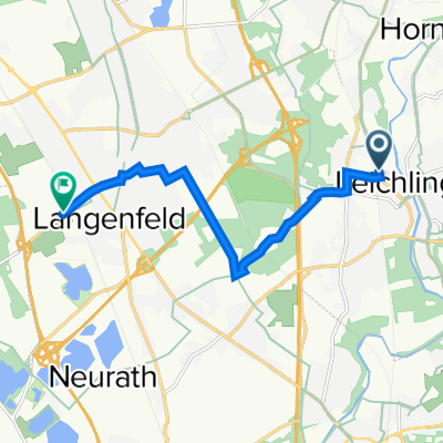 Landwehrstraße, Leichlingen (Rheinland) nach Knipprather Straße, Langenfeld (Rheinland)