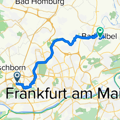 Westerbachstraße 152, Frankfurt am Main nach Höhenweg 16, Bad Vilbel