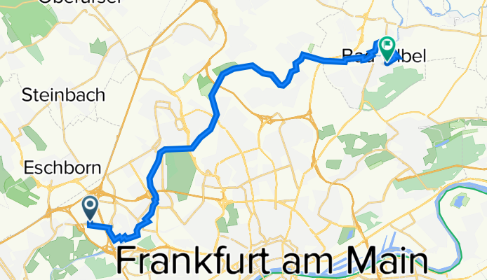 Westerbachstraße 152, Frankfurt am Main nach Höhenweg 16, Bad Vilbel