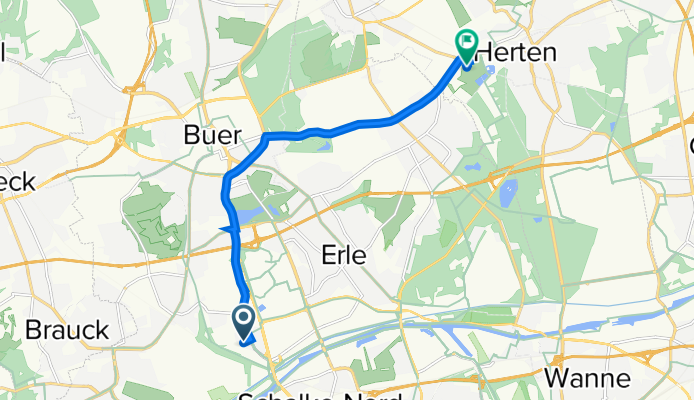 Hollmannsweg 2–16, Gelsenkirchen nach Im Schloßpark, Herten