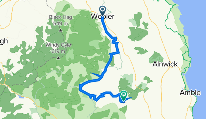 Wooler to Rothbury