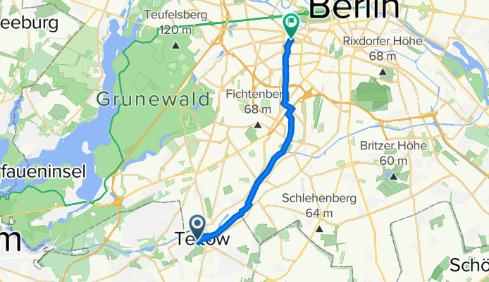 Potsdamer Straße 61, Teltow to Nürnberger Straße 49, Berlin