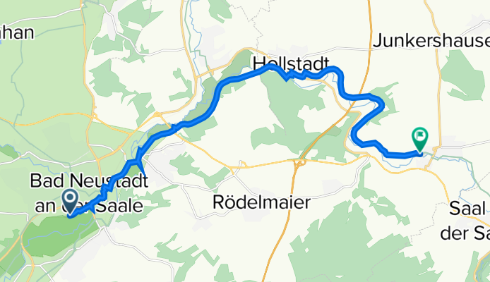 Saalestraße, Bad Neustadt nach Dammallee 22–30, Wülfershausen an der Saale