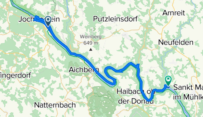 2022 Tag-Day 2, Engelhartszell-Untermühl, lila-violet Route