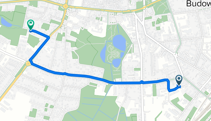 Dworcowa 20A, Chojnice do Aleja Matki Bożej Fatimskiej 13, Chojnice