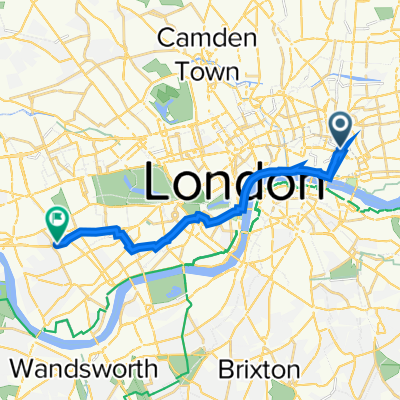 117-121 Bishopsgate, London to West Cromwell Road, London