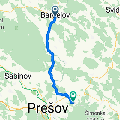 Bardejov - Osikov - Fintice - Kapušany - Okružná (rozhľadňa)
