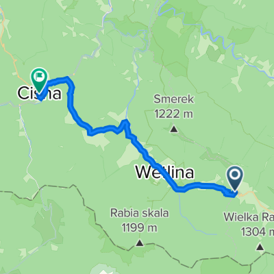 Zjazd Przełęcz wyżna - Cisna