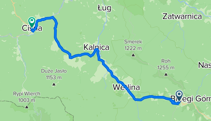 Zjazd Prze艂臋cz wy偶na - Cisna