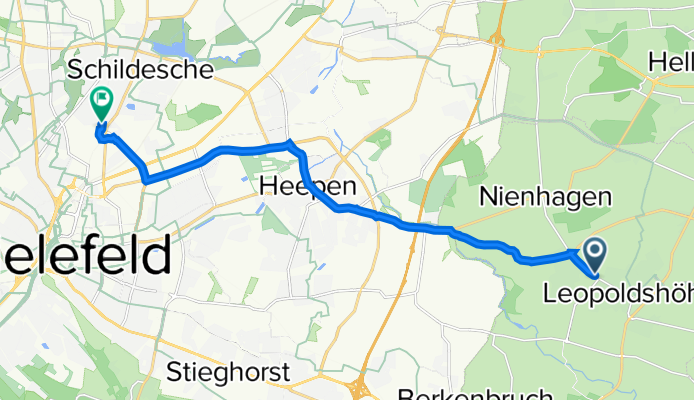 Herforder Straße 96–98, Leopoldshöhe nach Meierfeld 9B, Herford