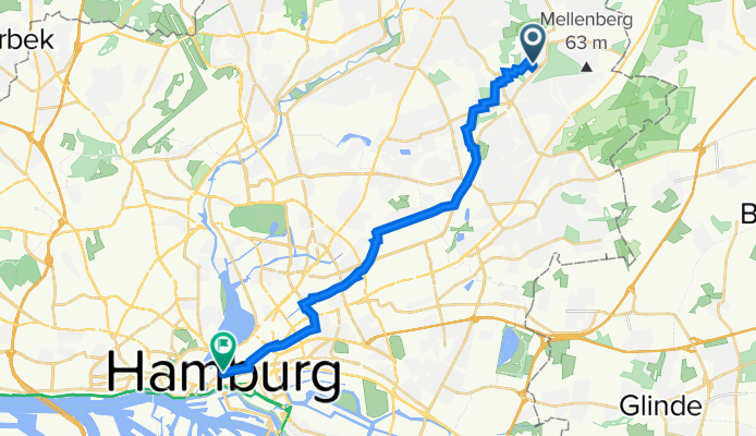 Wiesenkamp 22, Hamburg nach Mönckebergstraße 11, Hamburg