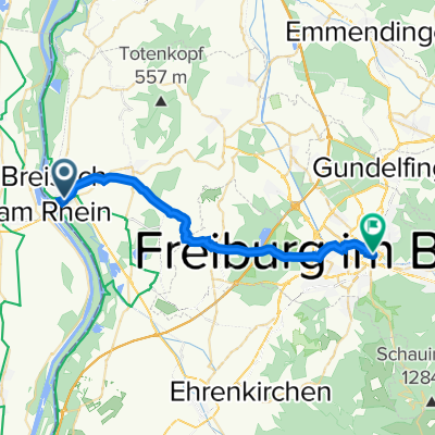Breisach am Rhein to Freiburg