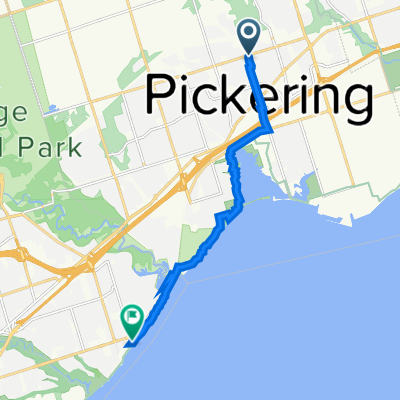 Route from 1417 Anton Sq, Pickering
