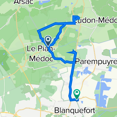 Chemin de Gossemin, Le Pian-Médoc à 11O Rue Jean Duvert, Blanquefort