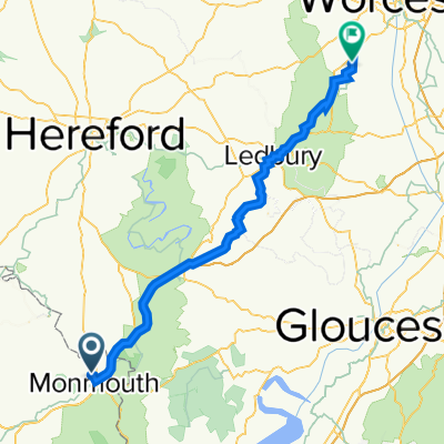 Forge Road, Monmouth to Eden Centre, Grovewood Road, Malvern