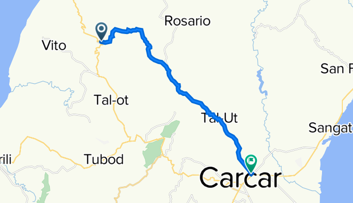 Toledo-Pinamungahan-Aloguinsan-Mantalongon Road, Aloguinsan to Natalio Bacalso Avenue, Carcar City