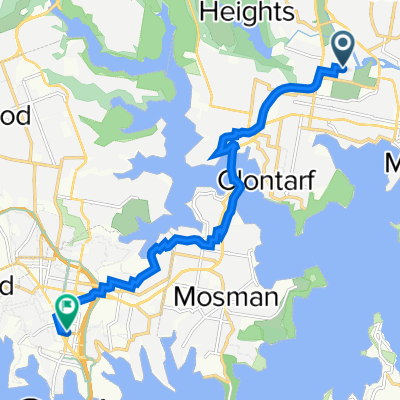 North Sydney Cycle Map Cycling Routes In North Sydney - 🚲 Bikemap