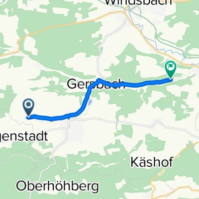 Route von Schloßbuck, Mitteleschenbach