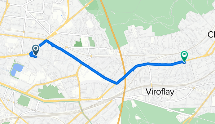 De Rue de Montreuil, Versailles à Avenue du Général Leclerc, Viroflay