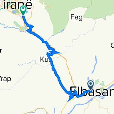 Albania, Elbasan to SH3 274, Tiranë