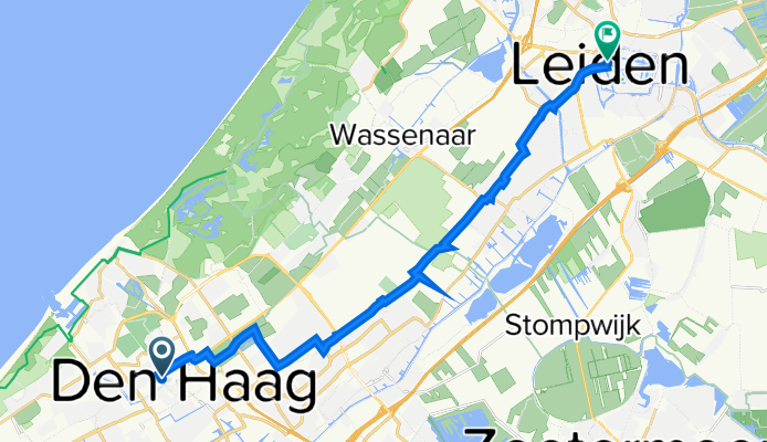 Route to Apothekersdijk 1–3, Leiden