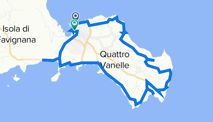 Via Molo San Leonardo 7, Favignana nach Piazza Europa 3, Favignana