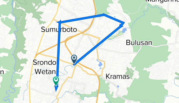 Jalan Durian Raya 88, Kecamatan Banyumanik to Jalan Meranti Barat Dlm II 305, Kecamatan Banyumanik
