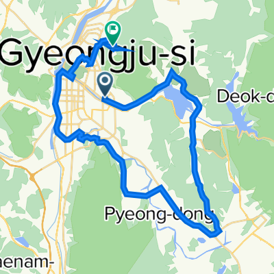 동천동 ９１９−４, 경주시 to 용강동 ６７−３, 경주시