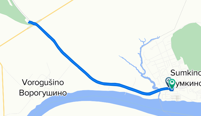 улица Водников, 5, Тобольск до улица Водников, 6, Тобольск