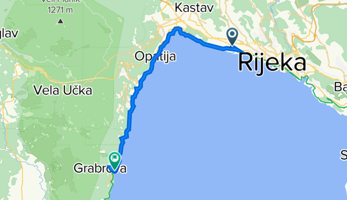 Ulica Ivana Luppisa 13/220, Rijeka to D66 19, Mošćenička Draga