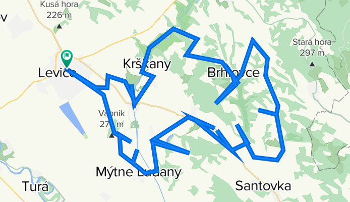 Veľký Brhlovecký okruh z Levic cez Vápnik, Brhlovce a Horšu