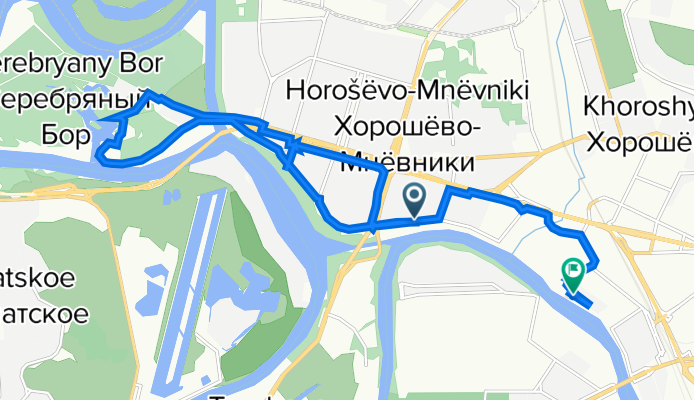 От Карамышевская набережная, Москва до Шелепихинская набережная, Москва