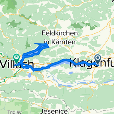 Klagenfurt am Wörthersee nach Villach Hbf