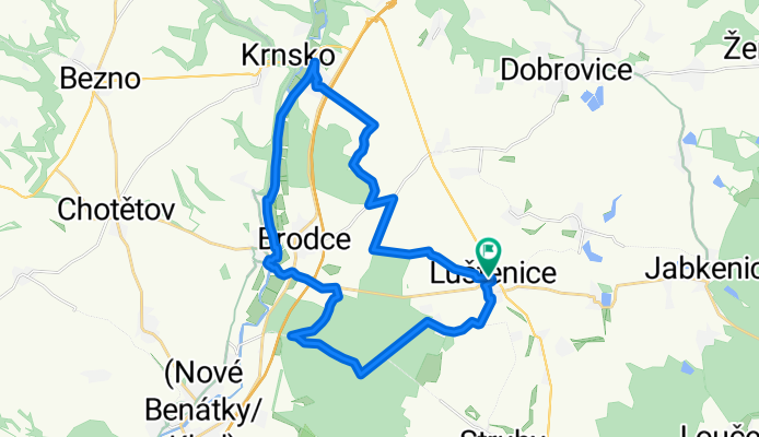 Luštěnice-malý okruh přes Brodce