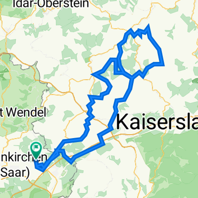 Saar-Pfalz-RTF 2020 des RV Blitz 1903 Oberbexbach e.V. - 158 km Strecke