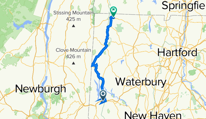 Danbury CT to Canaan CT