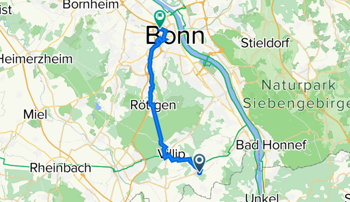 Ahrweiler Straße 40A, Wachtberg nach Dorotheenstraße 235, Bonn