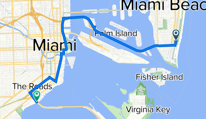 106–122 Seventh St, Miami Beach to Rickenbacker Cswy, Miami