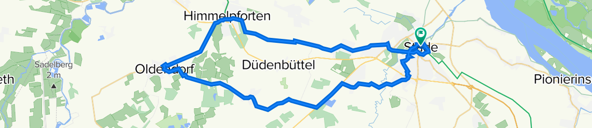 Stade-Himmelpforten-Oldendorf-Heinbockel-… - Radroute - ? Bikemap