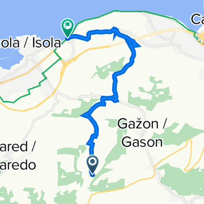 od raskrižja Grintovec-Baredi-bolnica-Izola