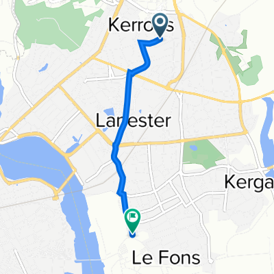 81 Rue Émile Combes, Lanester à 45 Rue du Capitaine de Mauduit, Lanester