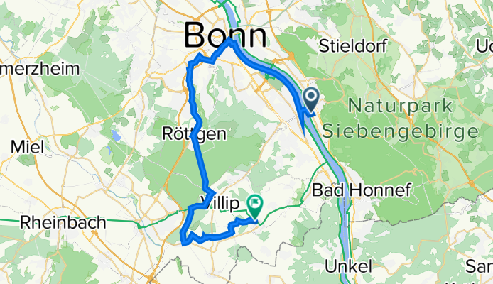 Oberdorfstr über Poppelsdorf und Töpferstr